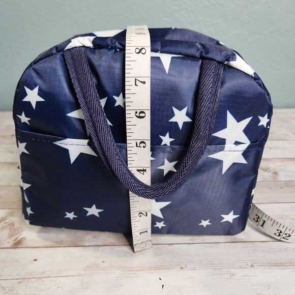 Navy Stars Lunch Bag Cooler Bag NEW - Picture 8 of 9